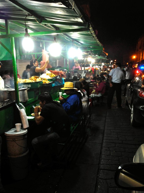Food vendors outside Juarez Market