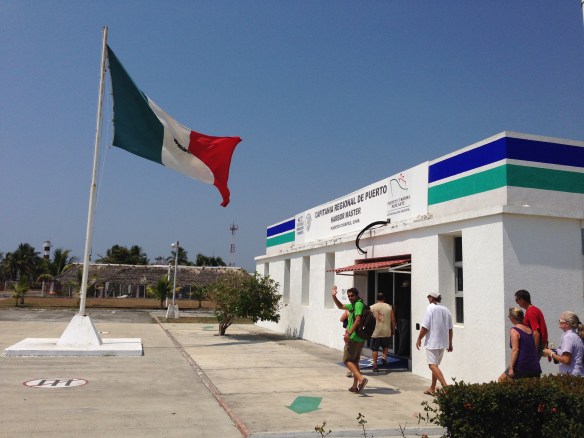 Port Captain's office to clear out of the country