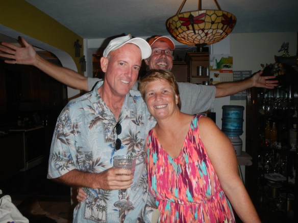 Mike photo bombs Rob and Rose