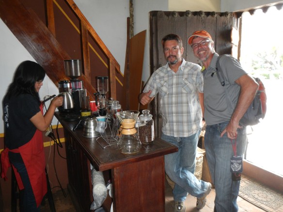 Peter and Mike in coffee nirvana