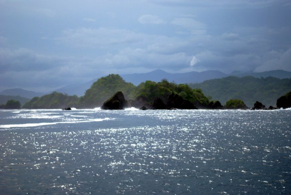 Leaving Naranjo Bay on a sparkly morning