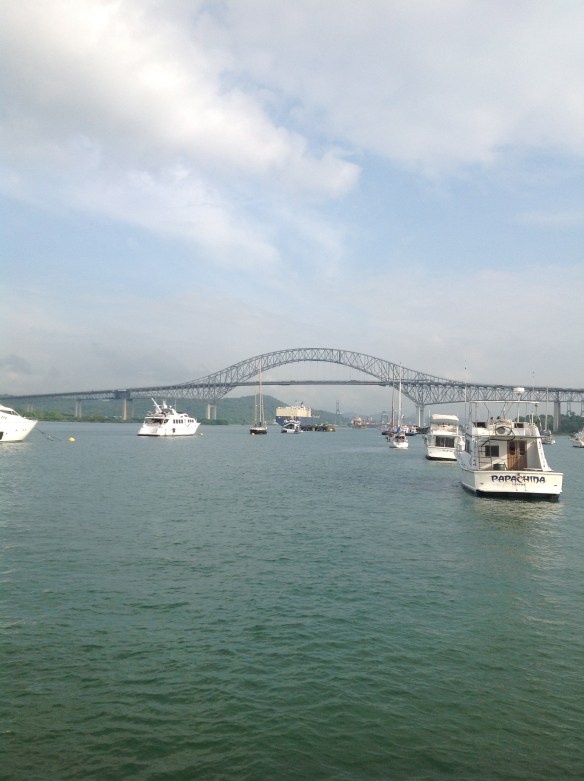 Balboa Yacht Club mooring field at the entrance to the Panama Canal