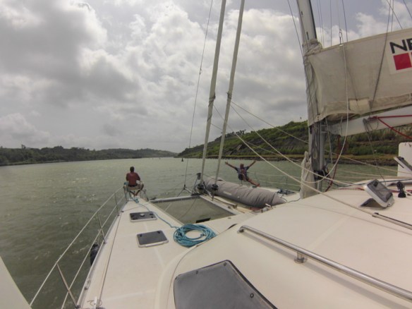Heading through Lake Gatun