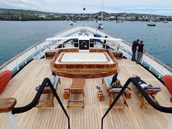 Enjoying the view from the foredeck (thanks Lance for the photo)