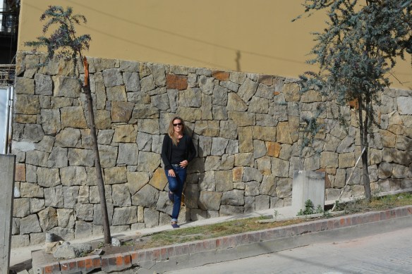 Their house is no longer there, but it seems they have kept the retaining walls