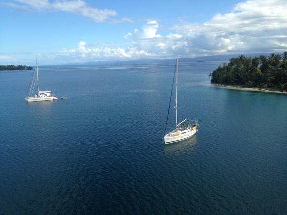 Neko & Apsaras anchored in the changing room. (thanks for the photo Rob)