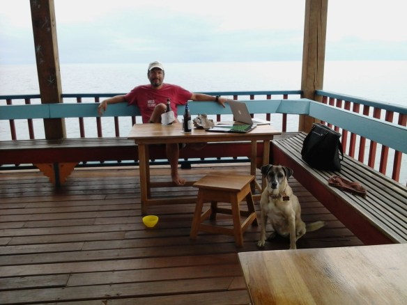 Tranquil restaurant is a delightful place accessible only by boat (or I guess you could swim)