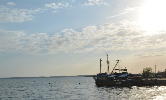 Derelict fishing boat in Cienfuegos harbor