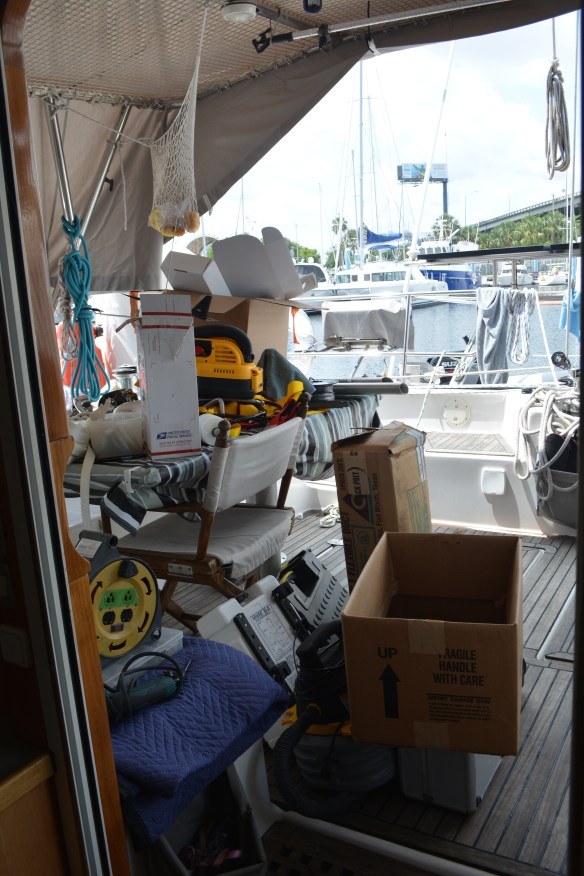 Mess spills into the cockpit