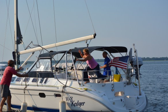 We love seeing our boat buddies Rob and Rose  arrive to share in the fun.