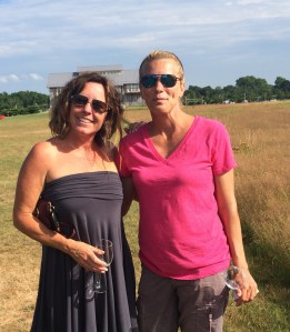 Holly and Mary spending the afternoon wine tasting.